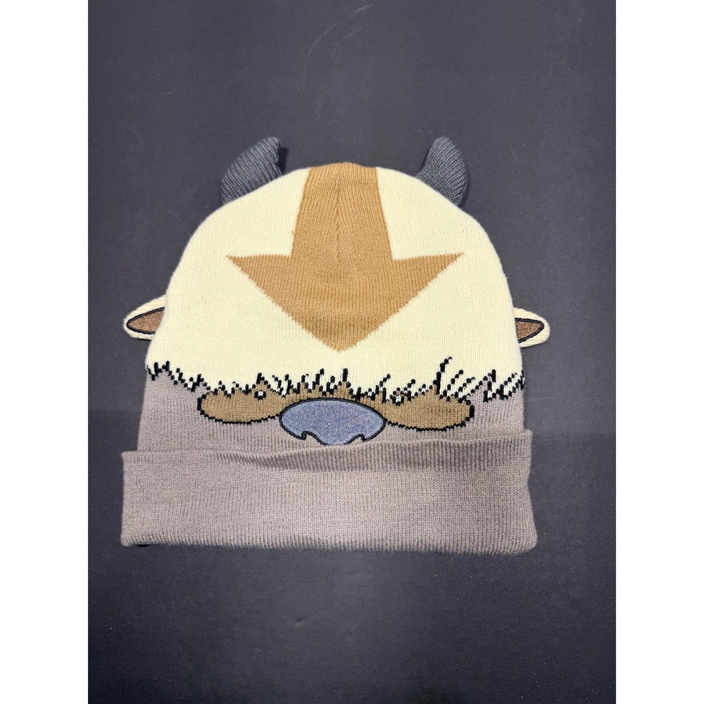 Nickelodeon Avatar The Last Airbender Appa Kids Beanie Hat Grey Cream One‎ Size